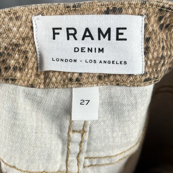 Frame Denim Womens Le Crop High Waist Snake Mini Boot Jean. - Picture 6 of 8